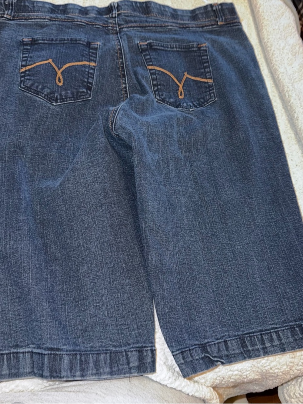 JMS Collection Denim Bermuda Shorts Womens 18W Stretch Blue Mid Rise Plus - Picture 5 of 7